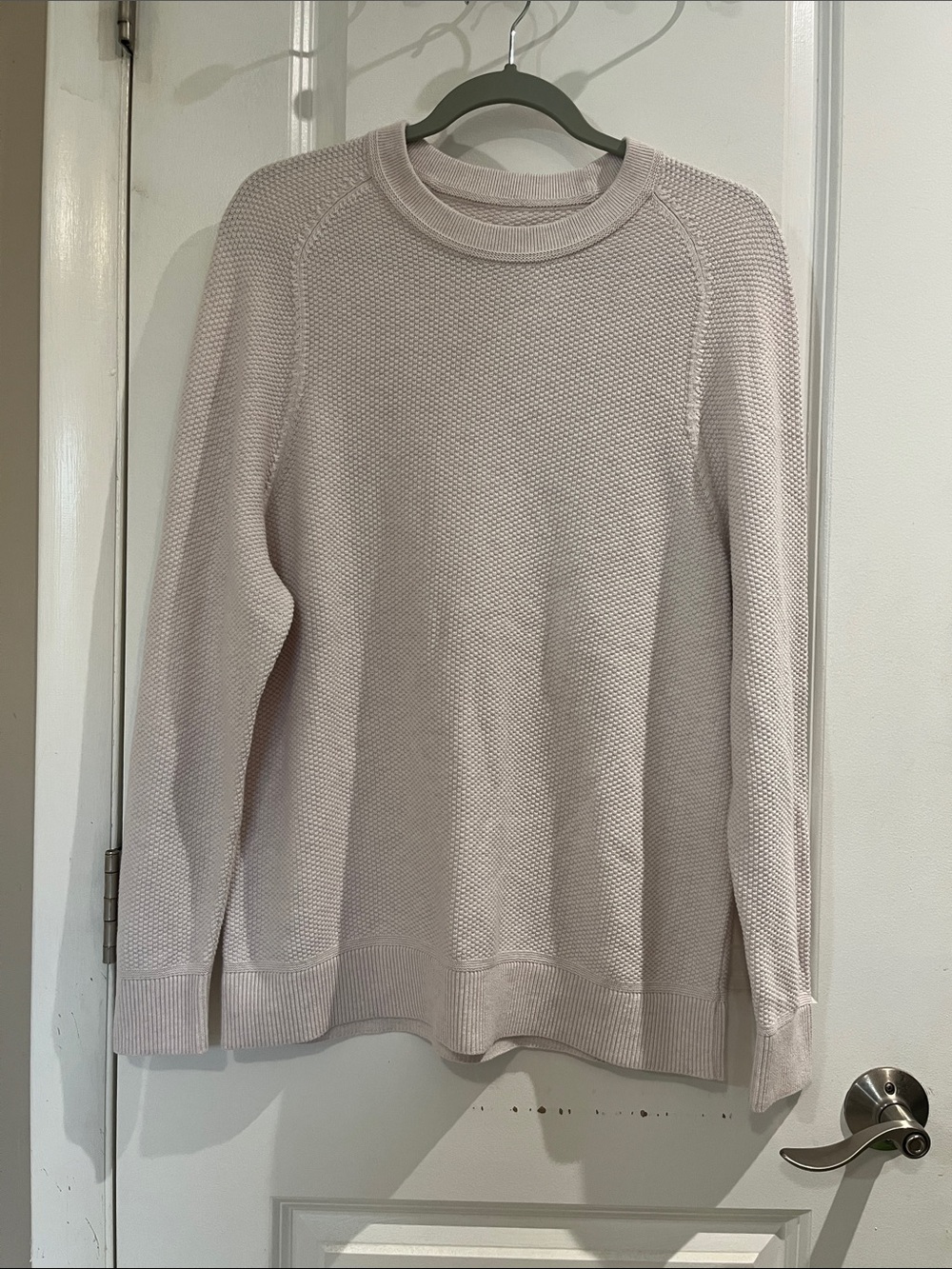 Lululemon Textured Knit Crewneck
Sweater Cream Ivory Sz M Cotton Blend